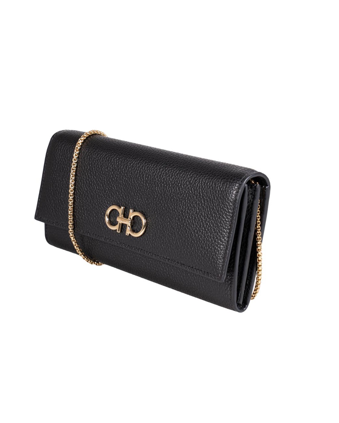 shop SALVATORE FERRAGAMO  Borsina: Salvatore Ferragamo portafoglio con tracolla.
Portafoglio in vitello martellato, completato da catenella metallica per indossarlo anche come minibag. L'interno è funzionale e capiente, con fessure e comparti per carte e banconote, tasca centrale con zip per le monete.
Finitura dorata.
Altezza 10.5 CM, lunghezza 19.0 CM, profondità 3.5 CM.
Composizione: 100% pelle.
Made in Italy.. 220636-770374 number 5809844